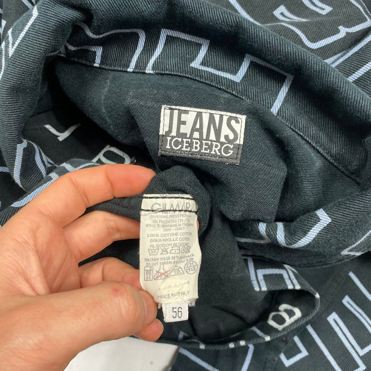 Iceberg Jeans 90’s Block Spellout Jacket - XXL | XXL, Multicoloured