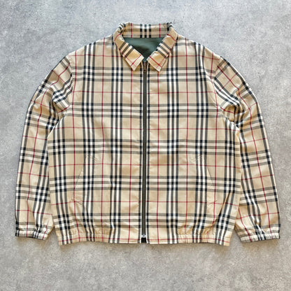 Burberry 2000s reversible nova check harrington jacket (L)