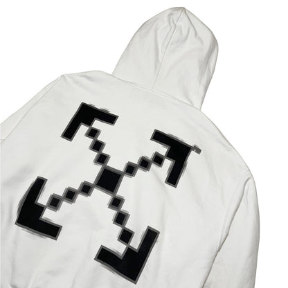 Off-White Front Print Pullover Hoodie