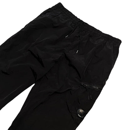 CP Company Black Nylon Side Lens Track Bottoms