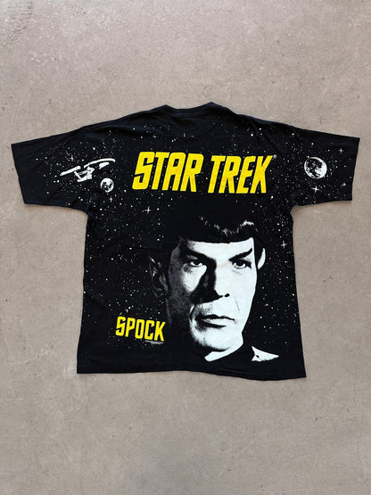 1993 Star Trek Spock AOP T-Shirt - XL | X-Large, Red