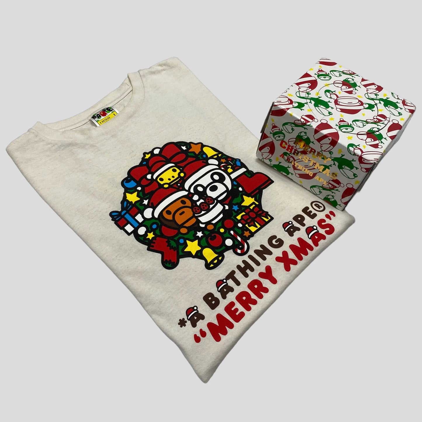 Bape 2014 Christmas T-shirt with Present Box - M/L
