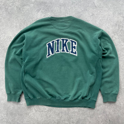 Nike RARE 1990s heavyweight embroidered sweatshirt (L)