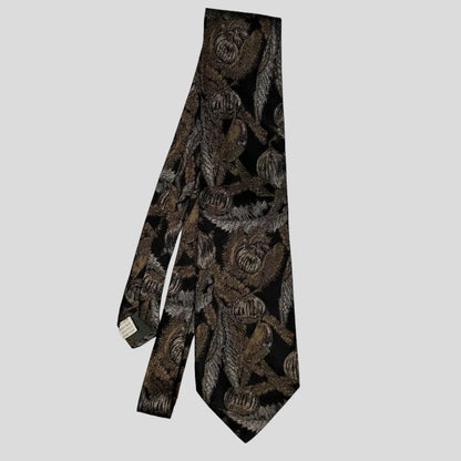 Moschino 90’s Metallic Fruits Print Tie
