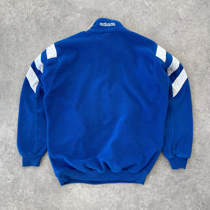 Adidas 1990s 1/4 zip heavyweight colour block fleece jacket (L)