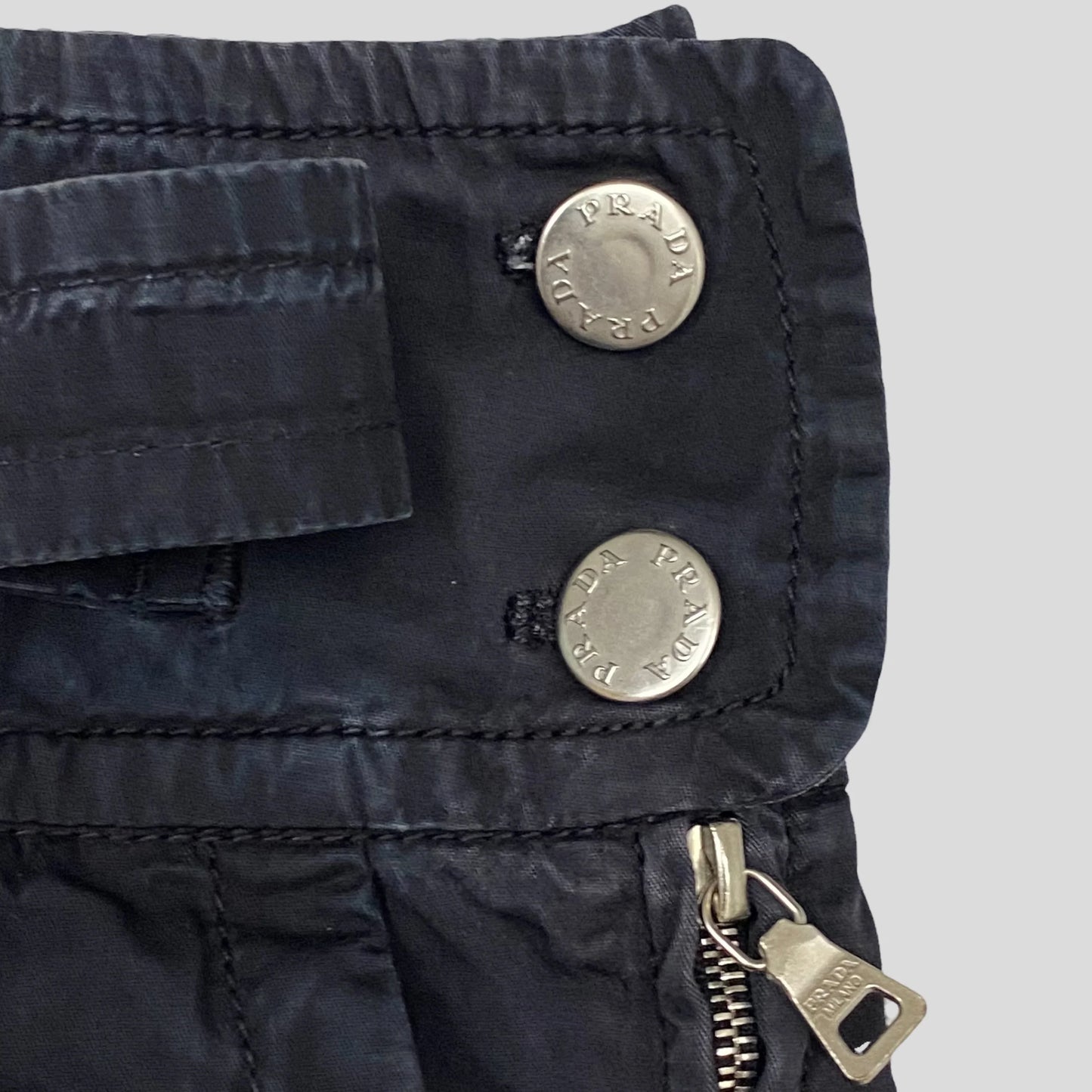 Prada Sport 2004 Midi Belted Cargo Skirt - 12-16