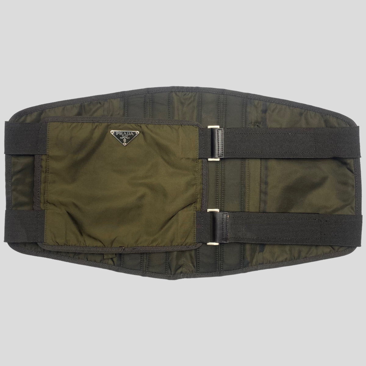 Prada 1999 Nylon Tactical Belt Bag - L | O/S, Green