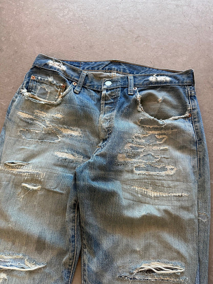Levi's 501 Reconstructed Jeans - 32 x 34 | W32, Red