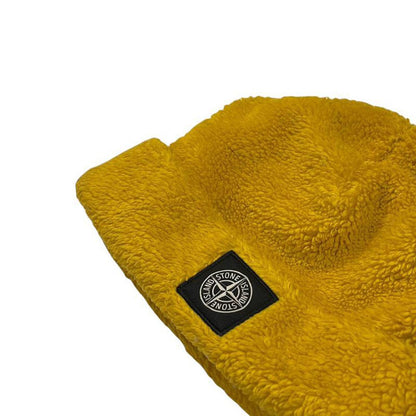 Stone Island Yellow Fleece Beanie