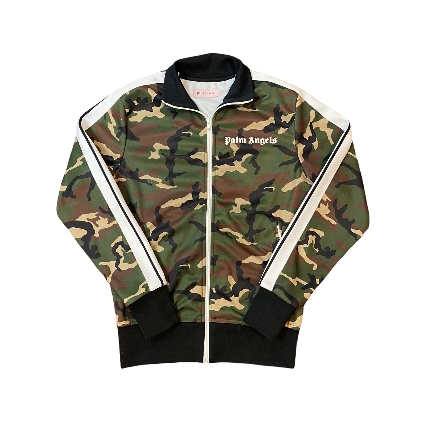 Palm Angels Zip Up Track Jacket in Camo