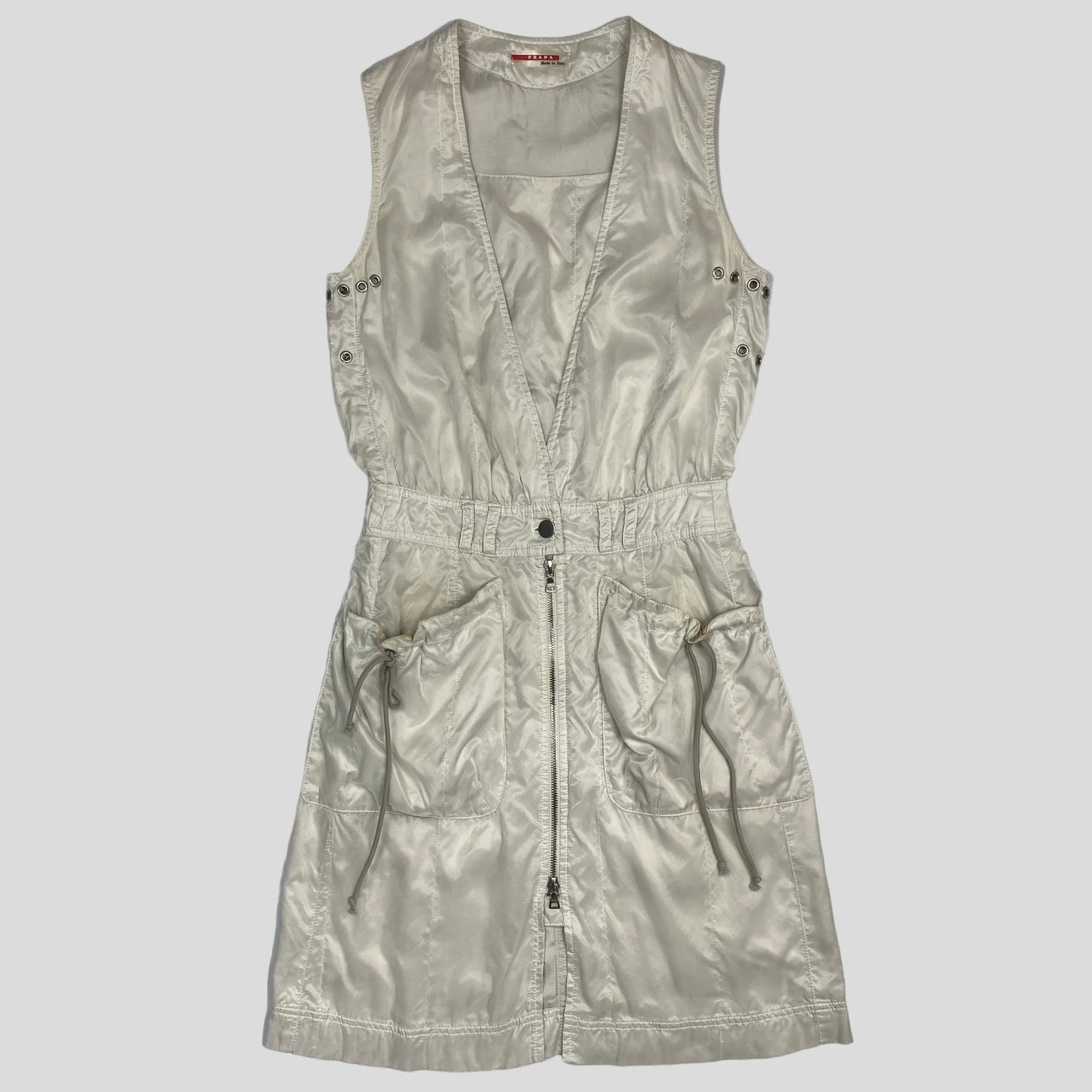 Prada Sport 00’s Nylon Shimmer Cargo Dress - UK6/8