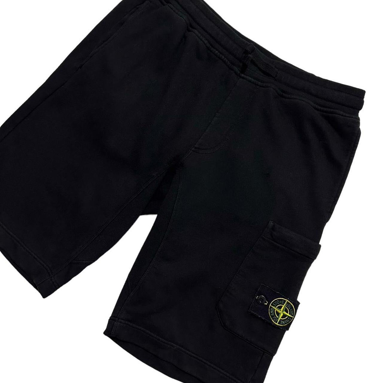 Stone Island Black Sweapants Shorts