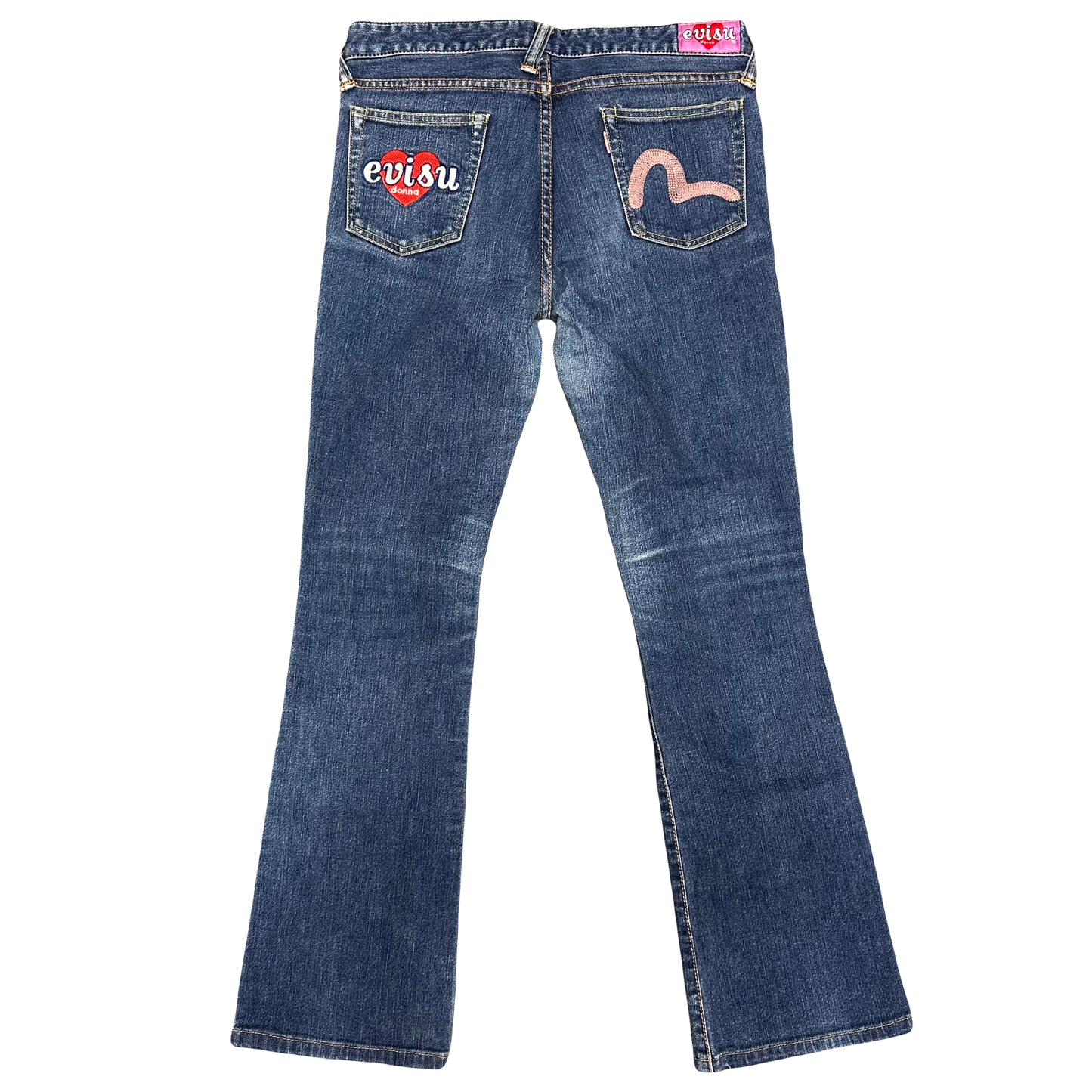 Evisu Selvedge Jeans With Loveheart Embroidery ( W28 )