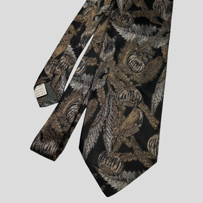 Moschino 90’s Metallic Fruits Print Tie | O/S, Tan