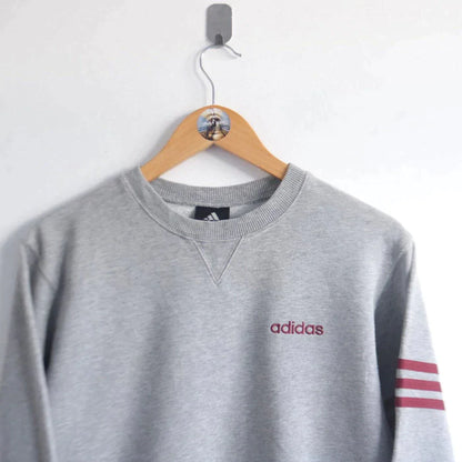 Vintage Adidas Grey Embroided Jumper (M)  (M)