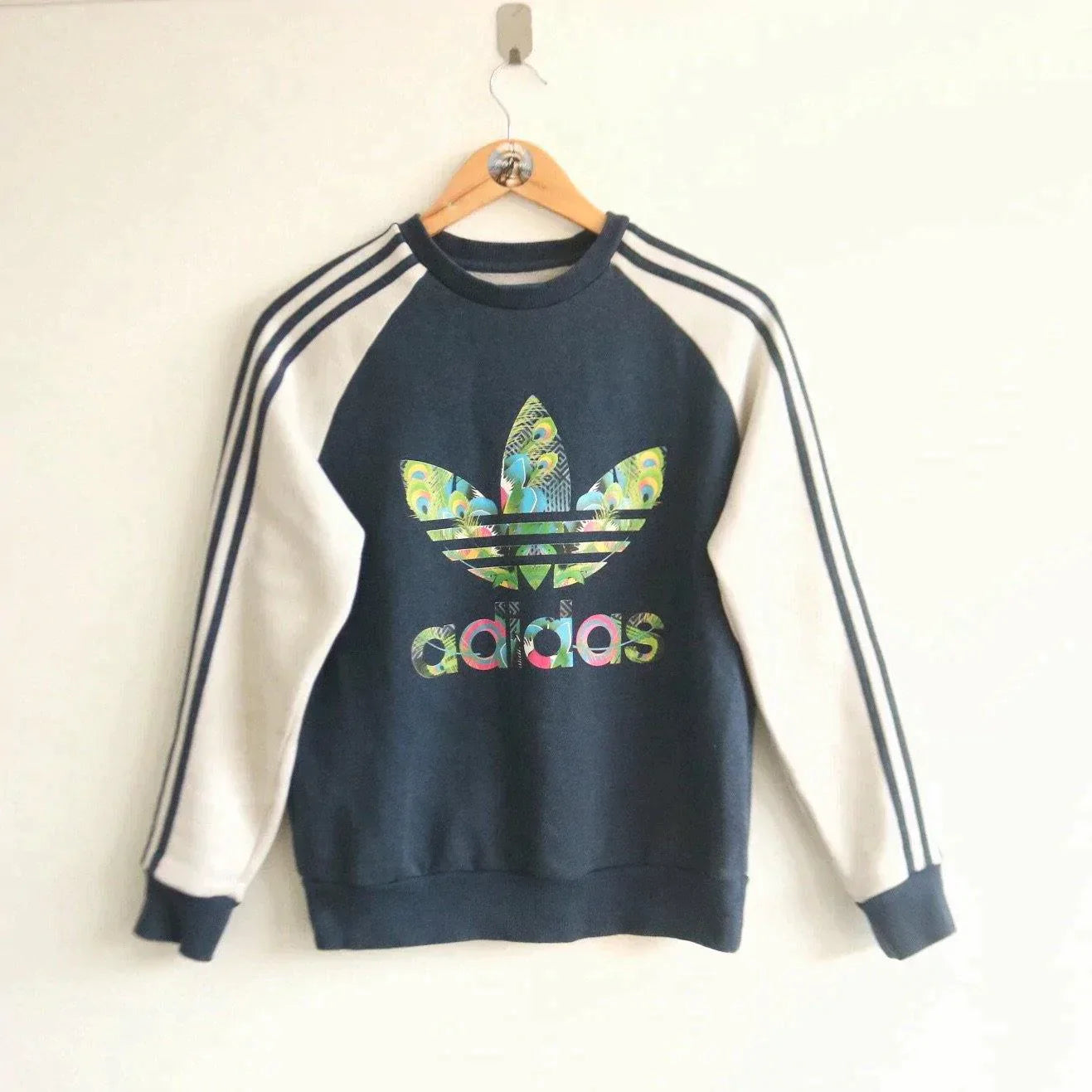 Vintage Adidas Spell Out Peacock Sweater (S)  (S)