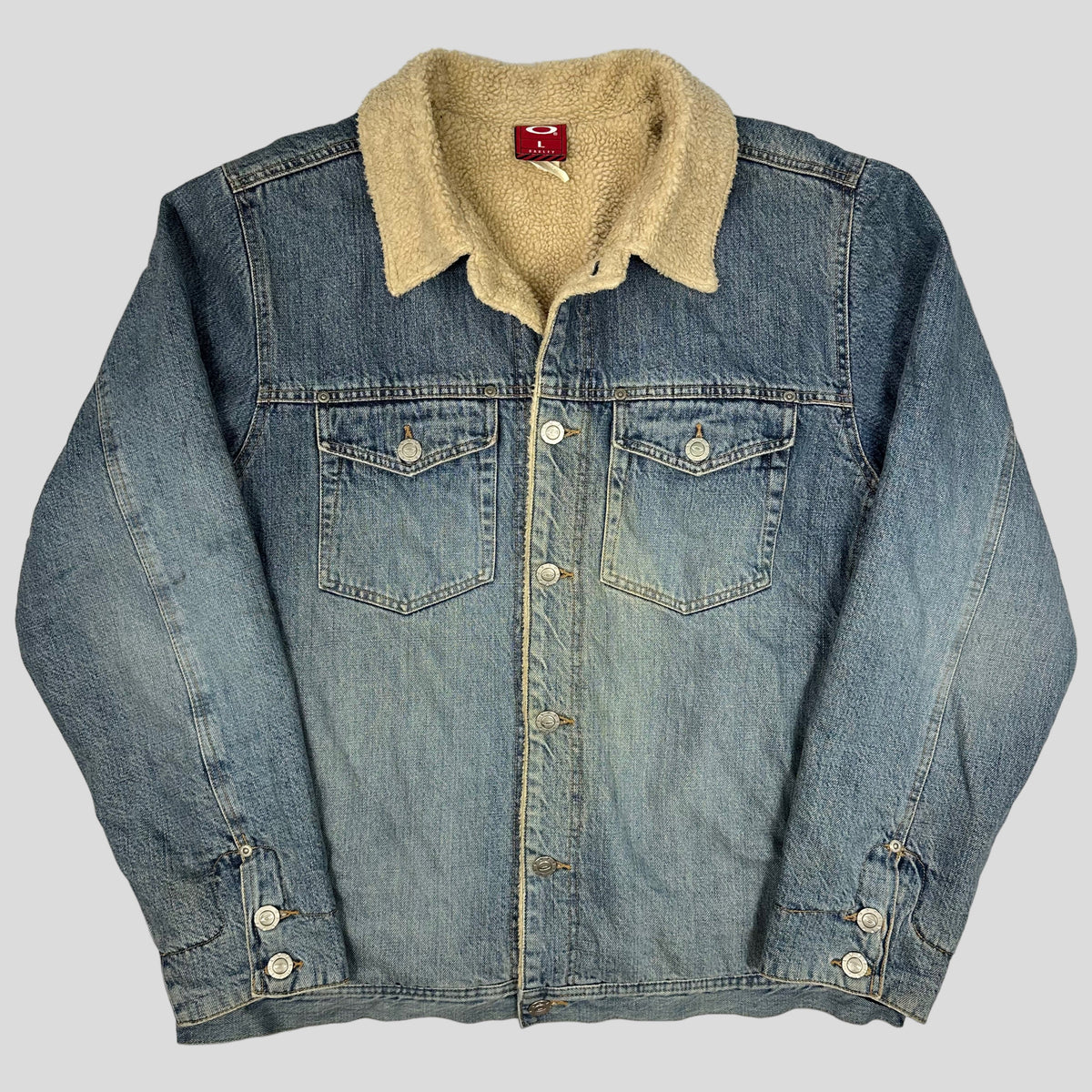 Oakley 00’s Sherpa Lined Denim Jacket - XL | Blue