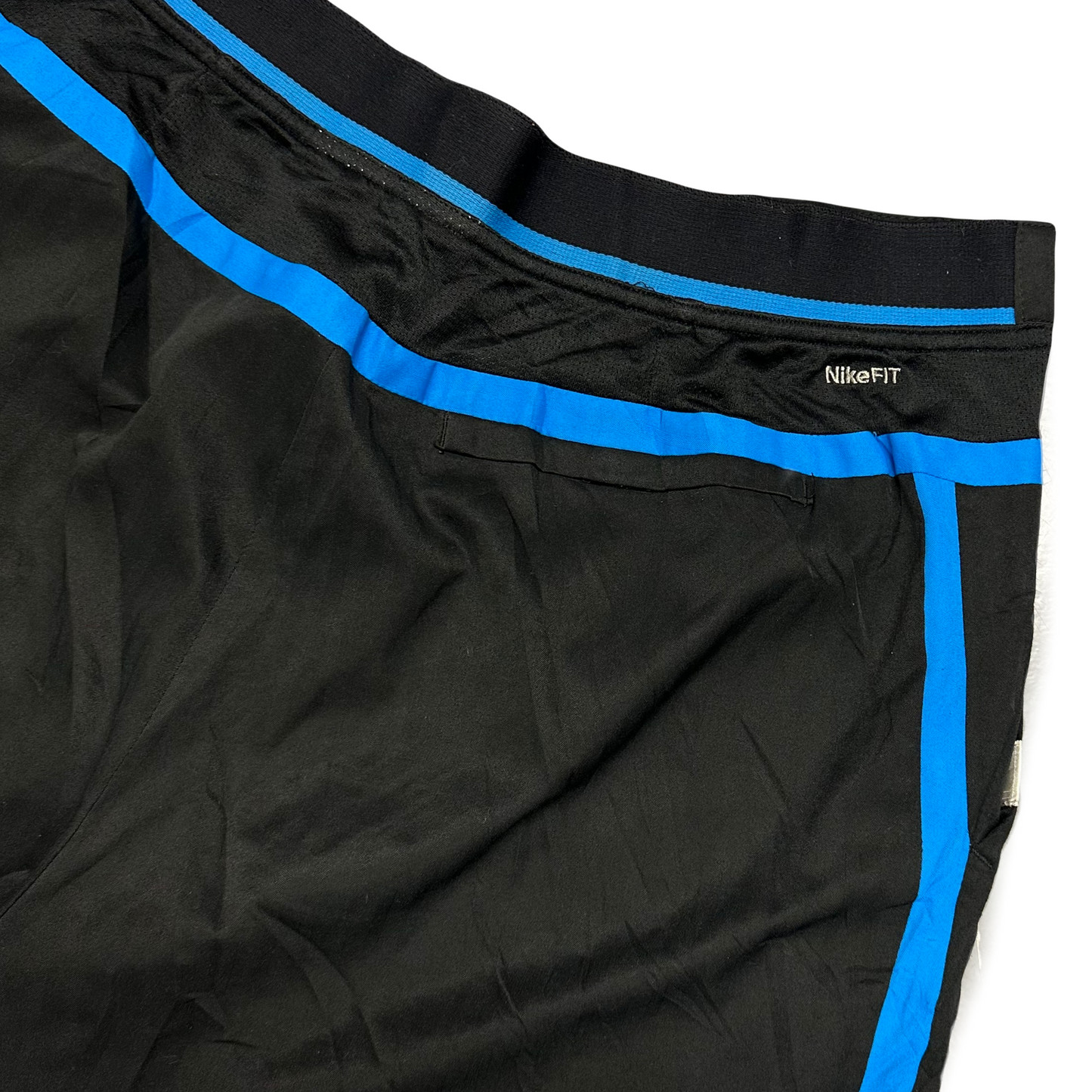 Nike 00s Shorts In Black With Blue Detailing ( L )