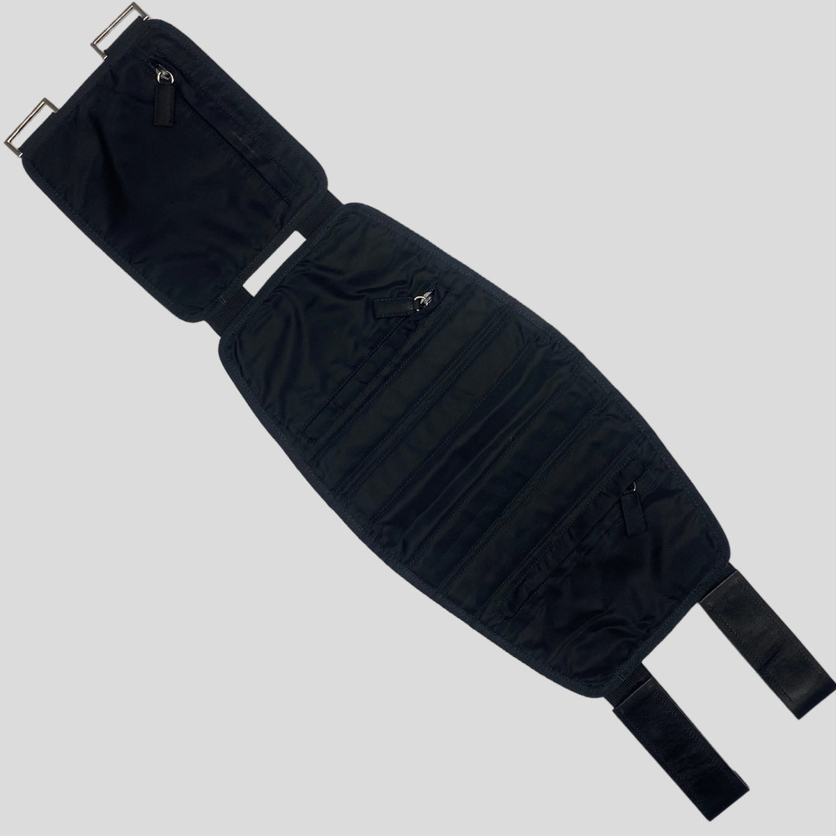 Prada 1999 Nylon Tactical Belt Bag - XS/S | XS, Black