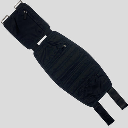 Prada 1999 Nylon Tactical Belt Bag - XS/S | XS, Black