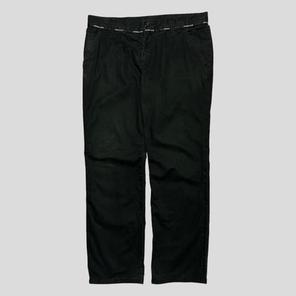 Moschino Jeans 00’s Taped Logo Trousers - 36 | W36, Black