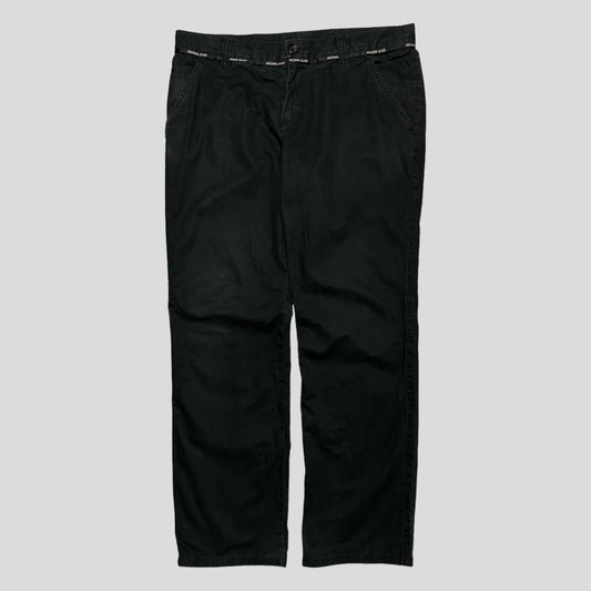 Moschino Jeans 00’s Taped Logo Trousers - 36 | O/S, Black