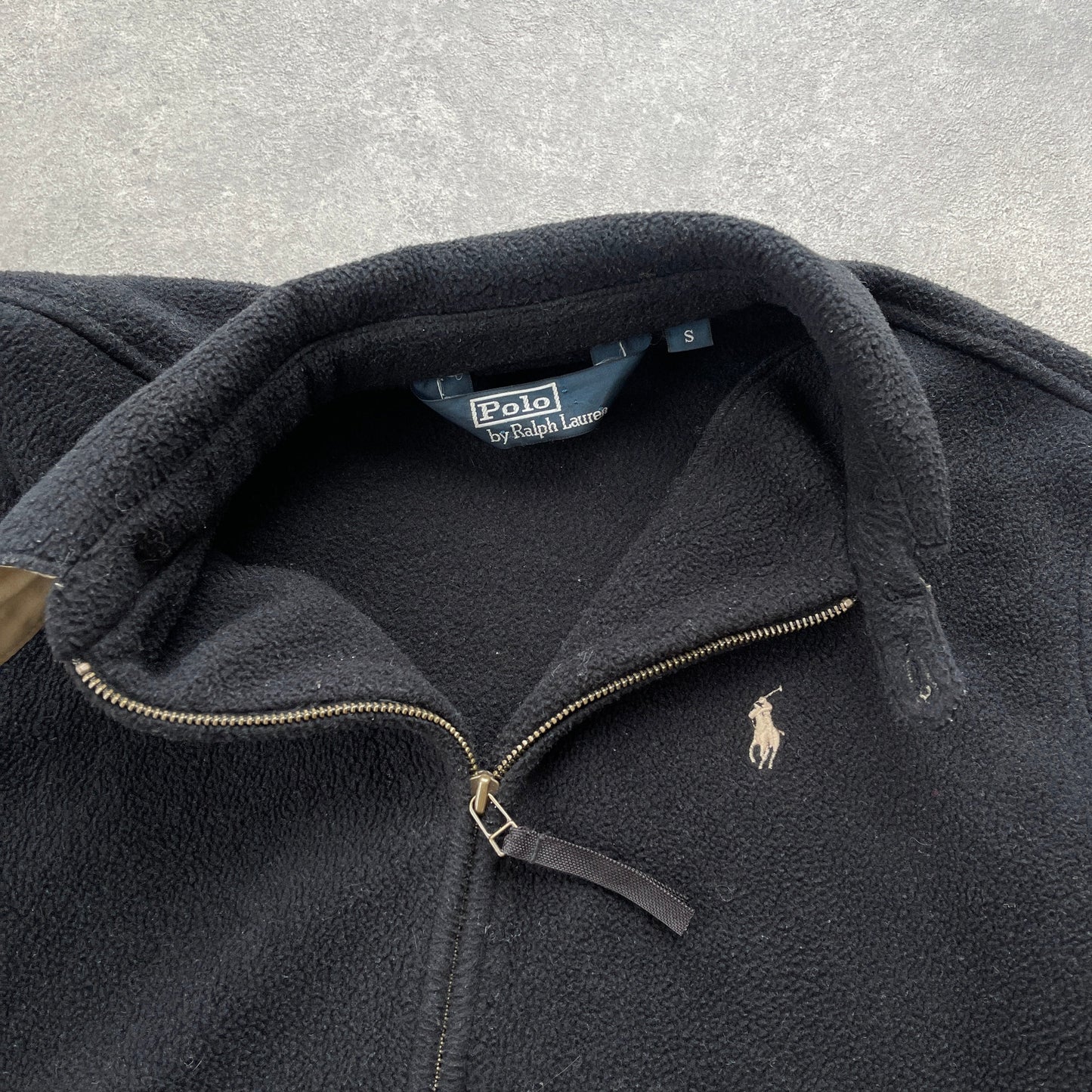 Ralph Lauren 1990s Polartec heavyweight fleece harrington jacket (S)