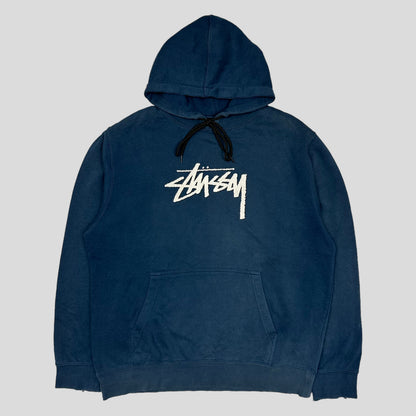 Stussy 00’s Stock Logo Hoodie - L | Large, Blue