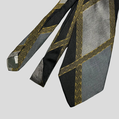 Moschino 90’s Greek Lines Print Tie