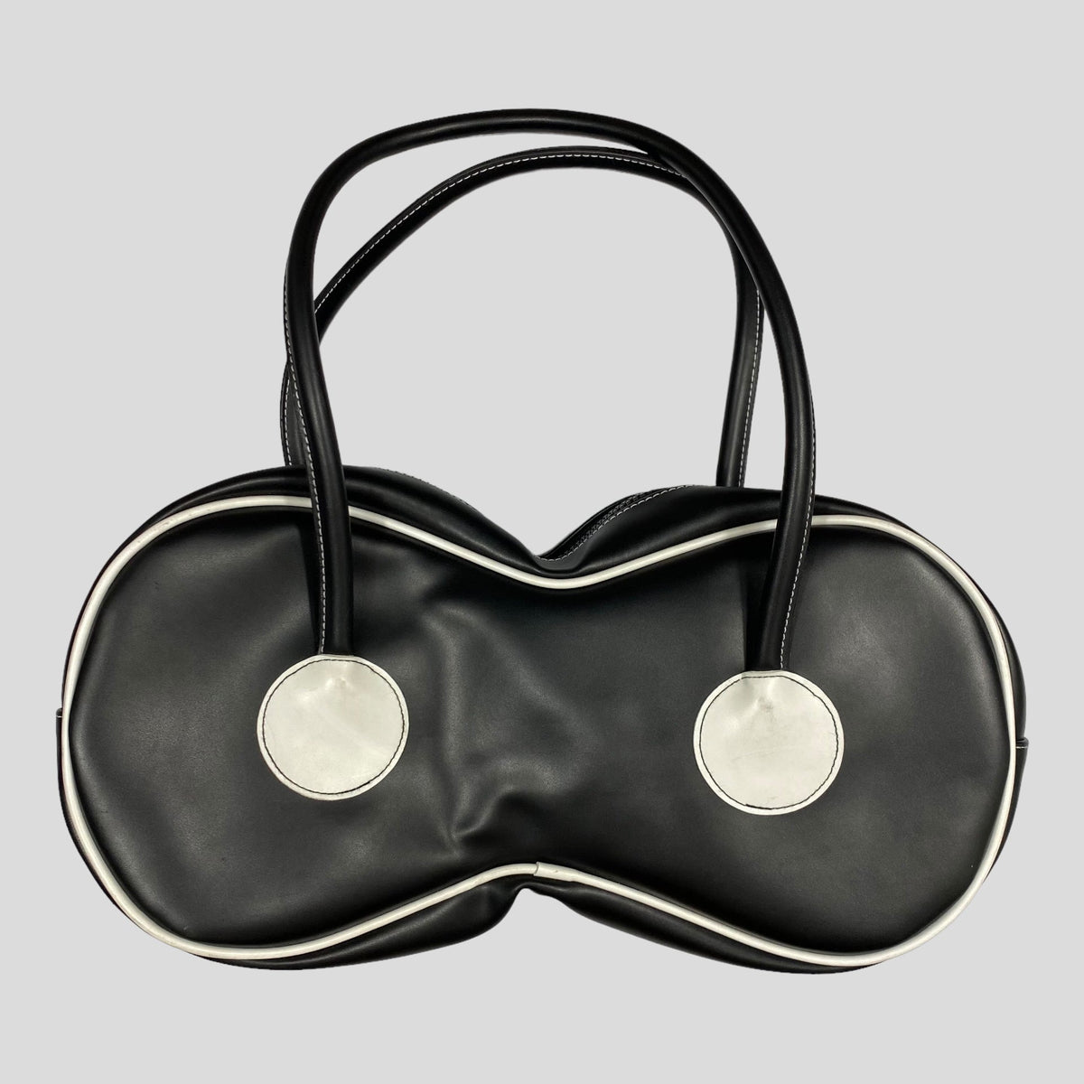 W+LT 2003 Faux Leather Puk Puk Eyes Handbag | O/S, Black