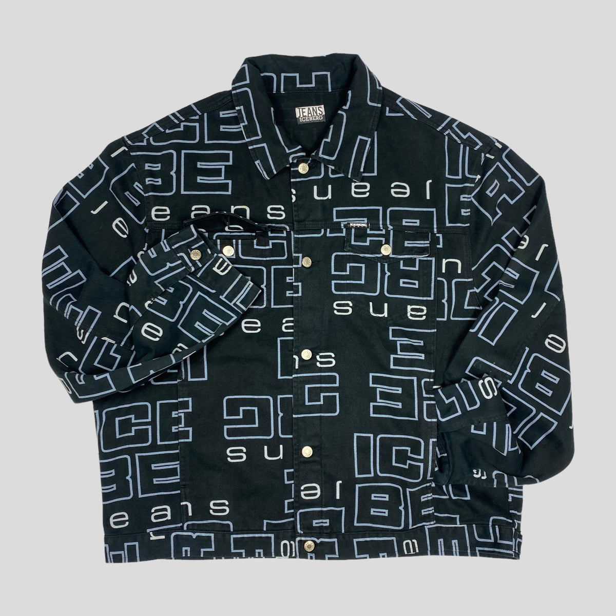 Iceberg Jeans 90’s Block Spellout Jacket - XXL | XXL, Multicoloured