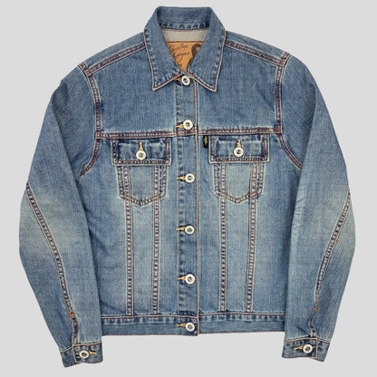 Christian Audigier Painted Eagle Denim Jacket - S