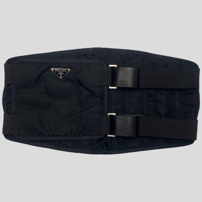 Prada 1999 Nylon Tactical Belt Bag - XS/S | XS, Black