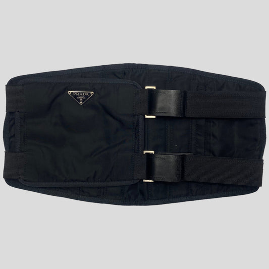 Prada 1999 Nylon Tactical Belt Bag - XS/S | XS, Black