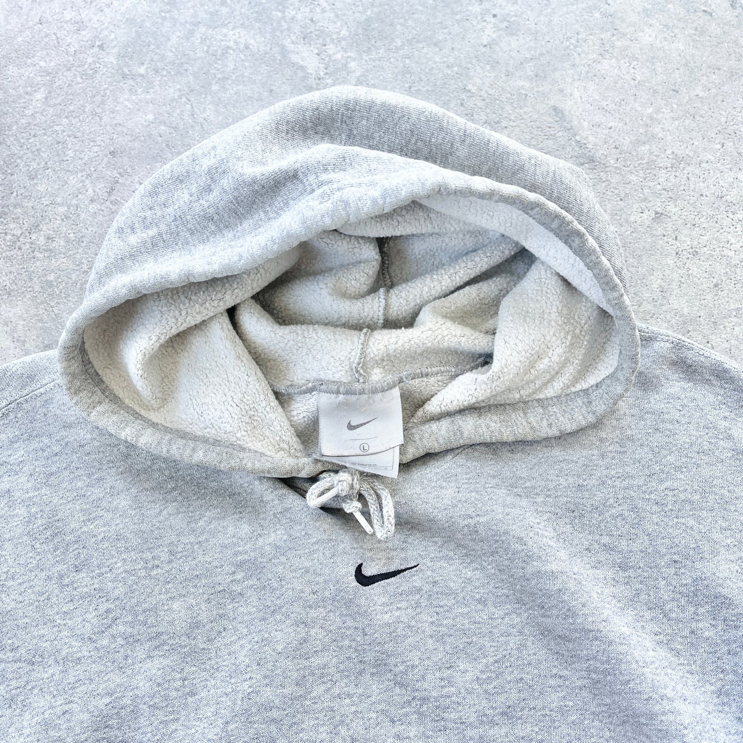 Nike RARE 2000s heavyweight centre swoosh hoodie (L)