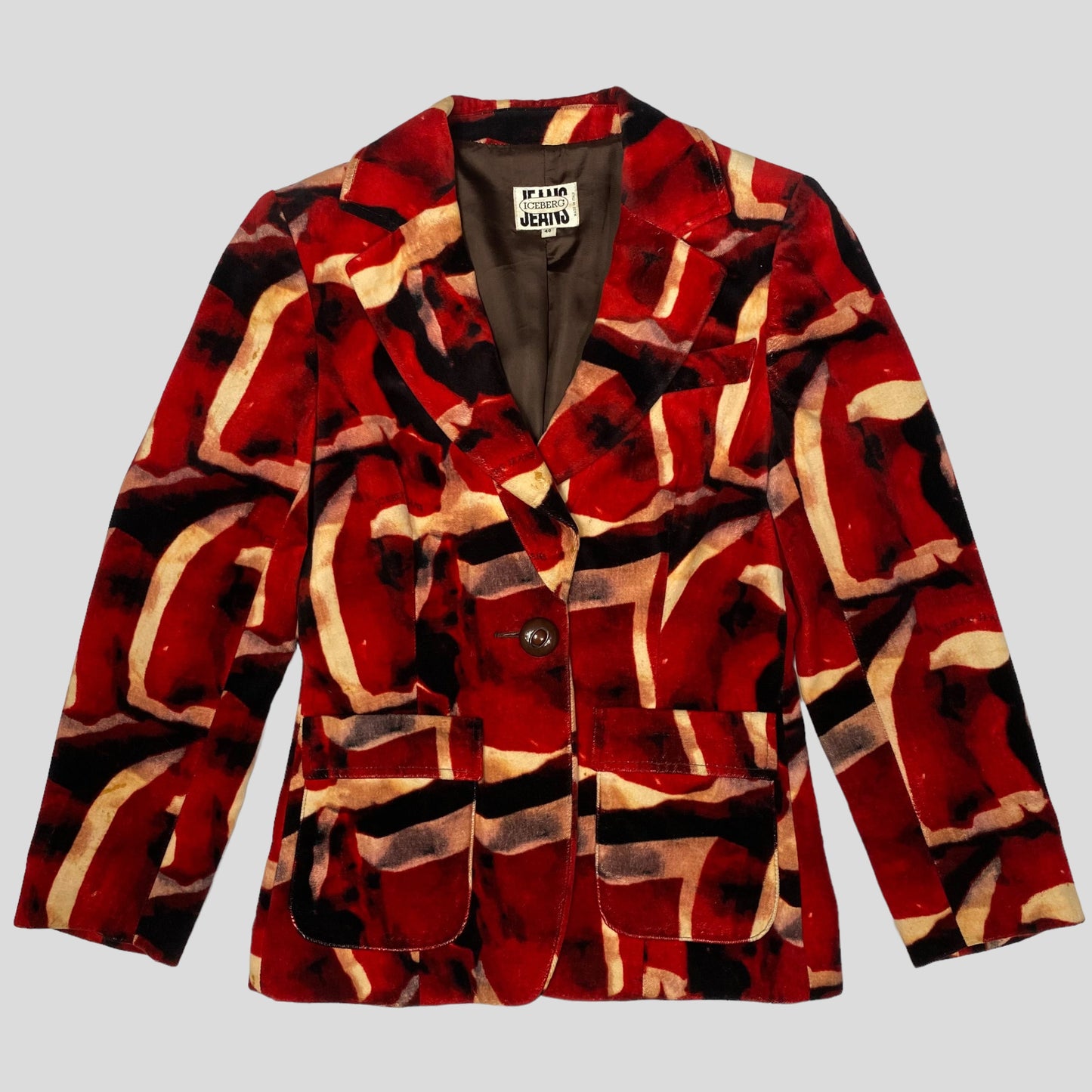 Iceberg Jeans 90’s Velvet Blazer & Skirt Set - 6/8 | 6, Red