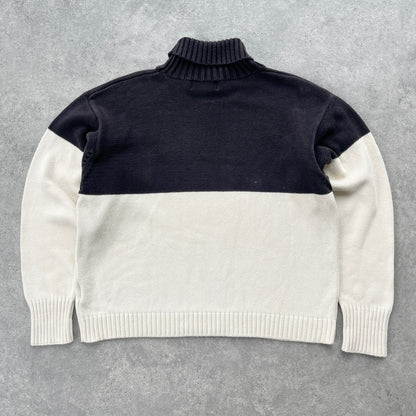 YSL 2000s heavyweight roll neck knitted jumper (L)