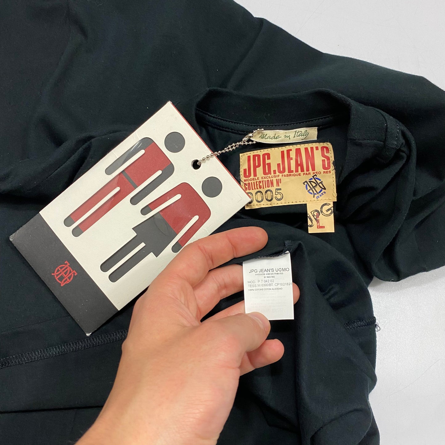 JPG Jeans SS2003 No0005 Graphic T-shirt - M & L | Medium, Black