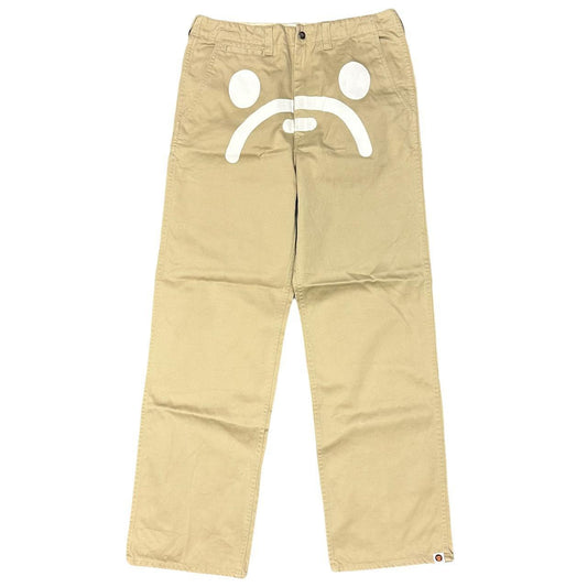 Bape Baby Milo Sad Face Beige Trousers ( M / W32 )