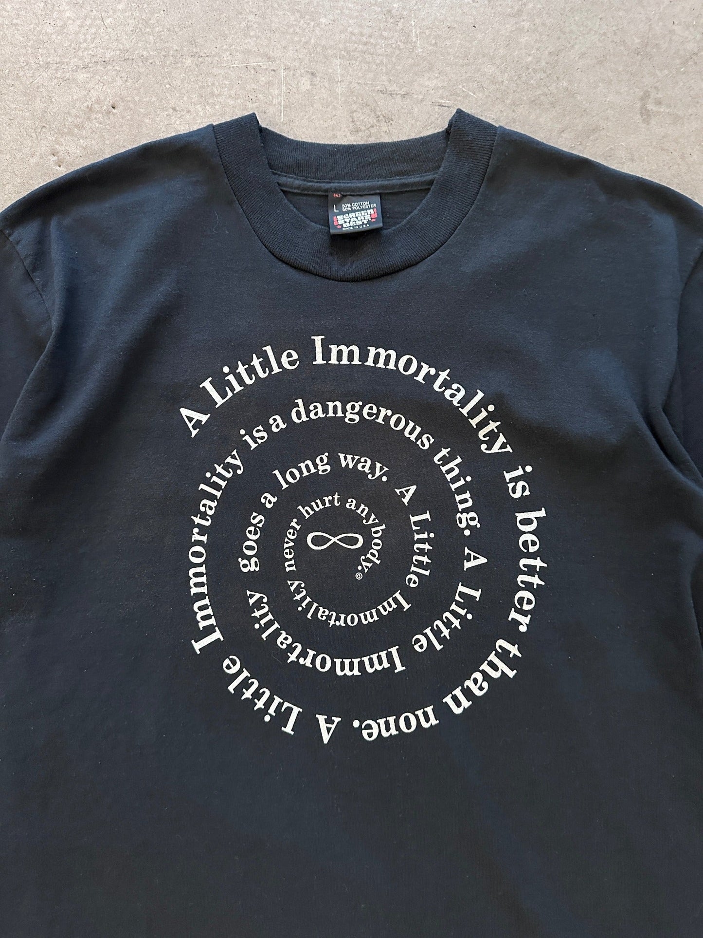 1990's Intimations of (a Little) Immortality T-Shirt - L | Large, Red