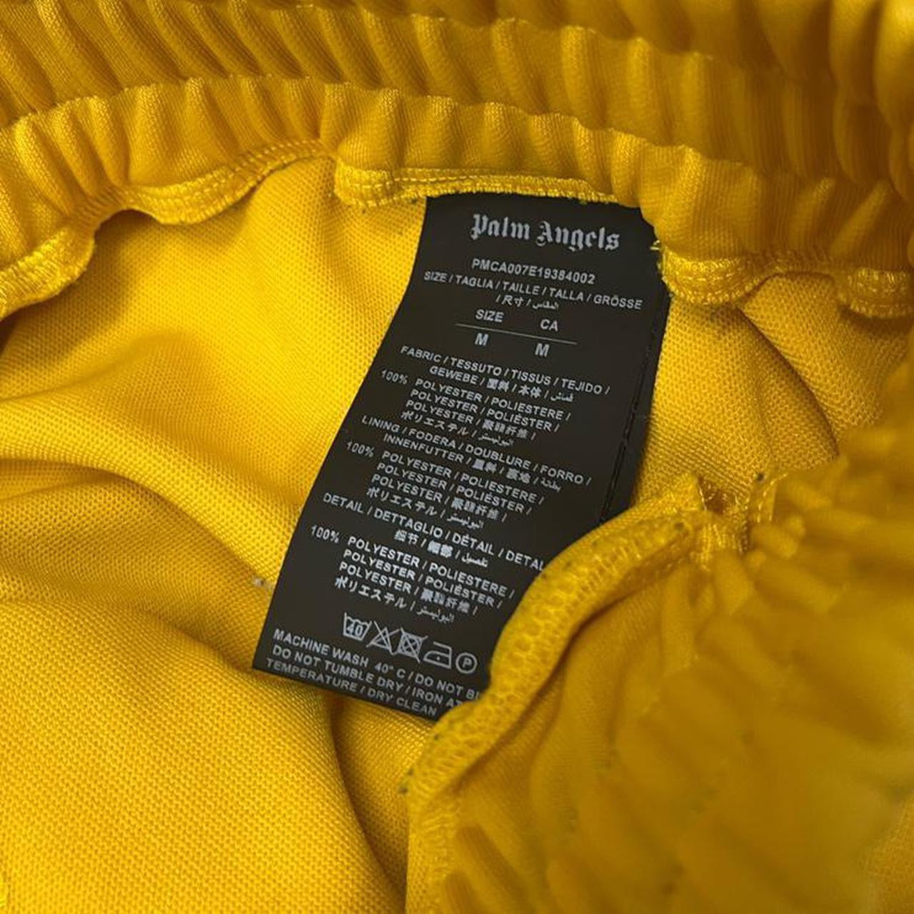 Palm Angels yellow side stripe track pants