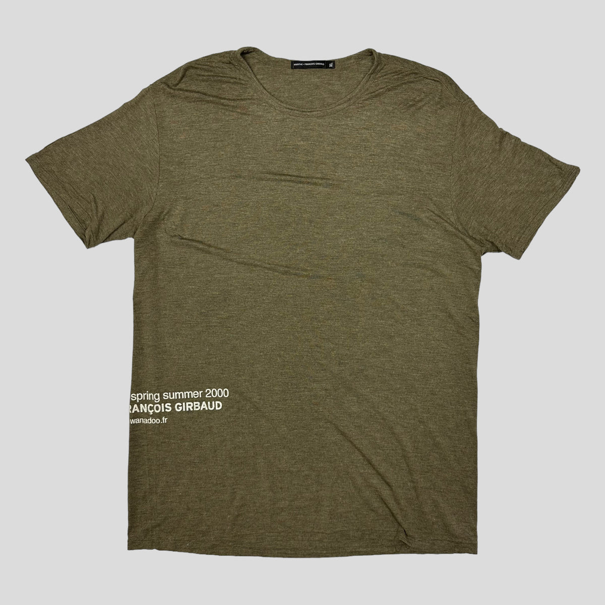 M+FG SS 2000 Heather Khaki Logo T-shirt - XL (L) | Large, Khaki