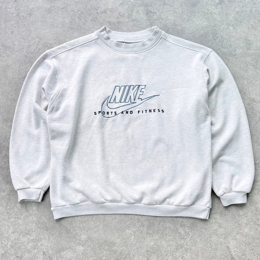Nike RARE 1990s ‘sports and fitness’ heavyweight embroidered sweatshirt (XL)