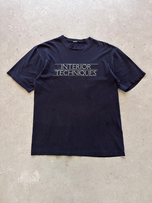 1990's Interior Techniques T-Shirt - L | Large, Red