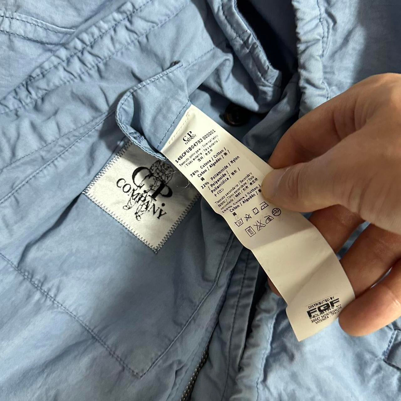 CP Company Baby Blue Big Arm Lens Canvas Jacket