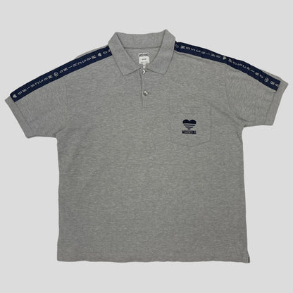 Moschino Jeans 90’s Taped Monogram Polo - XL