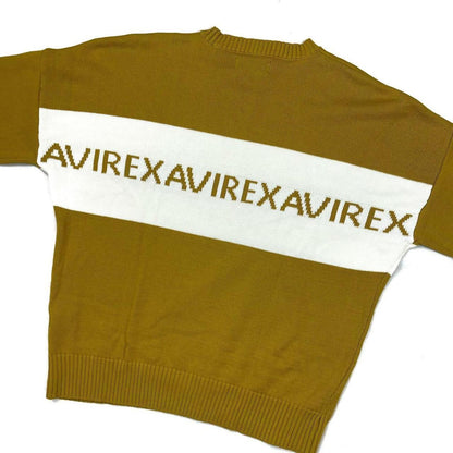 Avirex Repeat Logo Knitted Sweatshirt ( L )