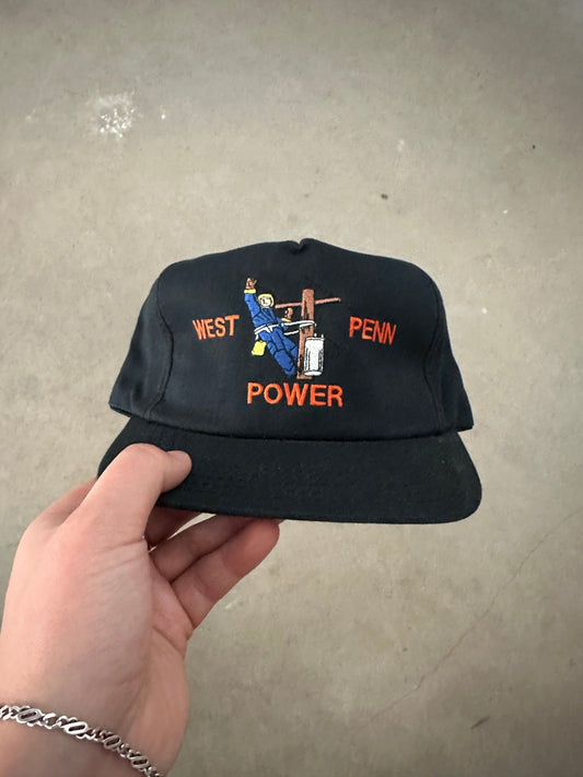 1990's West Penn Power Cap | O/S, Black