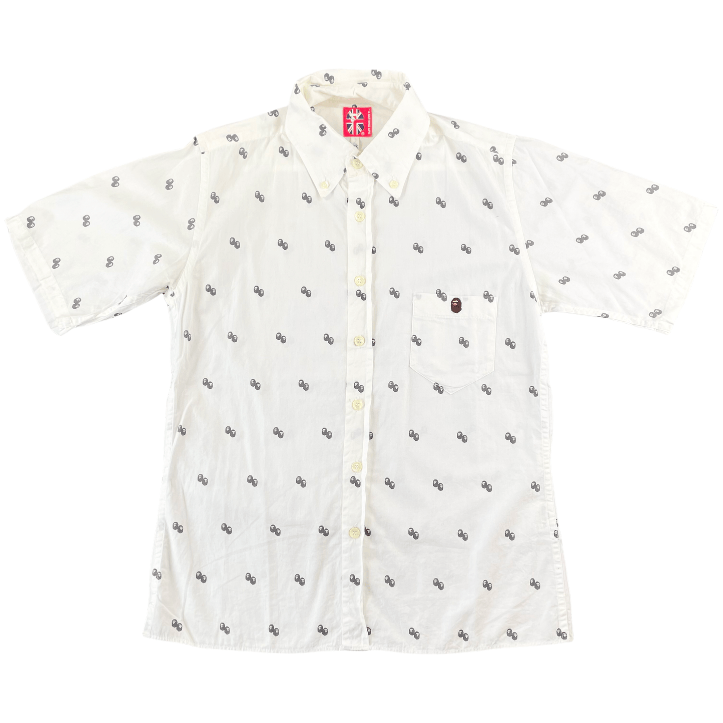 Bape button monogram shirt size XS