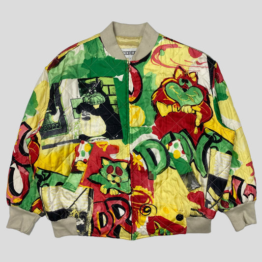 Iceberg 1992 Don’t Drug Out Silk Bomber - S/M | Small, Red